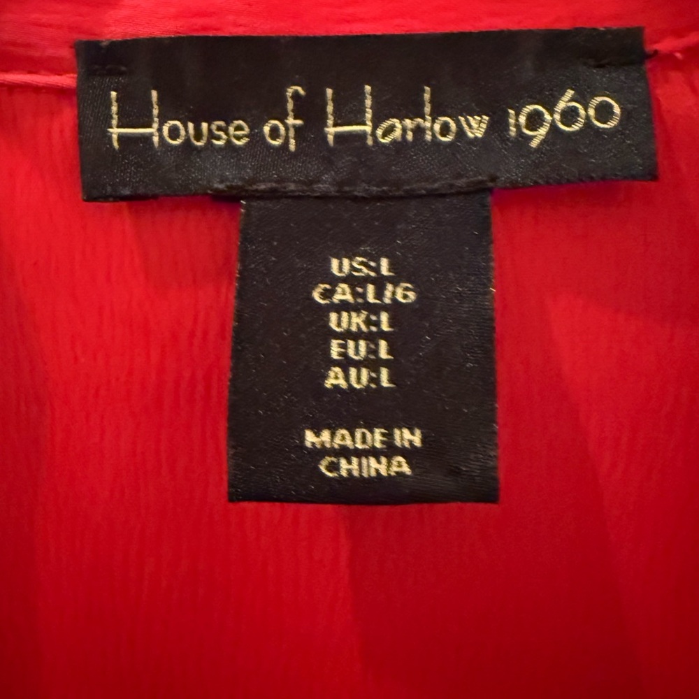 House of Harlow 1960 Vibrant Red Dress - Picture 3 of 3